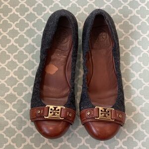 Tory Burch Ambrose Wool Leather Flats 8